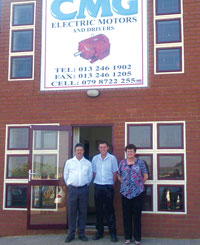 (Left to right) Tony Campbell, CMG branch manager, and clan members at the Middelburg premises
